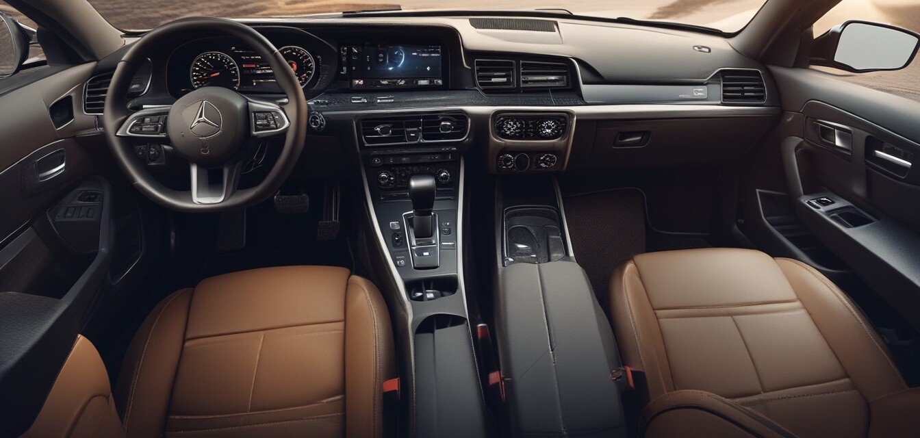 Organized car interior with storage solutions